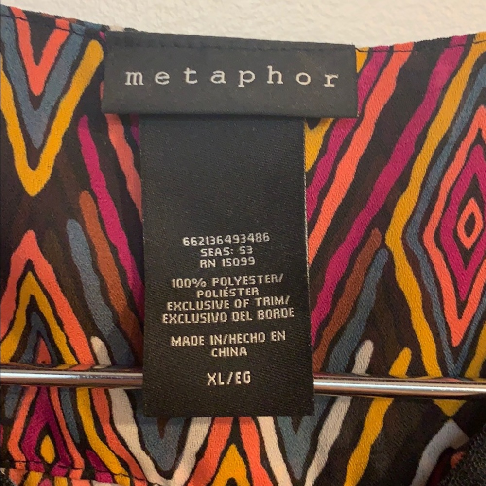Metaphor button blouse multicolored size XL - Picture 3 of 4